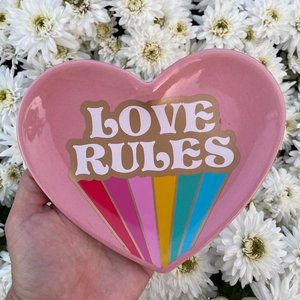 Urban Outfitters Pink Heart Trinket Dish